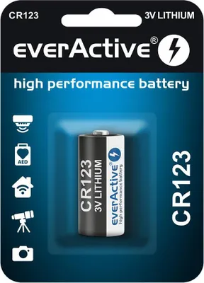 Zdjęcie produktu dla Bateria CR123 everActive (blister 1 szt.)