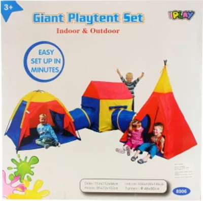 Produktbild von Zelt für Kinder 5in1 Haus + Tunnels Iplay