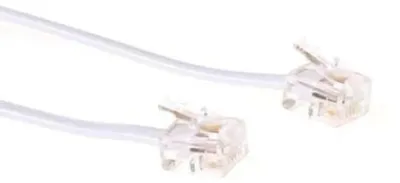 Immagine prodotto di ACT Cavo telefonico piatto bianco da 2 metri con connettori RJ11