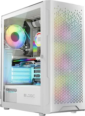 Produktbild von Logic ARAMIS ARGB MINIDI USB-3.0-Gehäuse Weiß