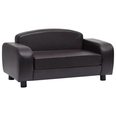 Produktbild von vidaXL Hundesofa Braun 80x50x40 cm Kunstleder