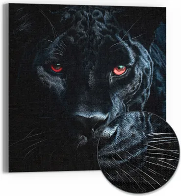 Produktbild von DEQORI Hybrid Leinwand Bild 30x30 cm 'Mystische Anmut' Wandbild Glas flach modern