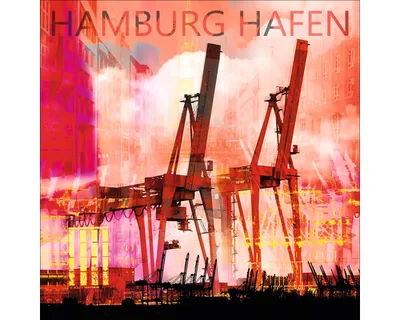 Produktbild von Glasbild Hamburg Hafen 50x50 cm