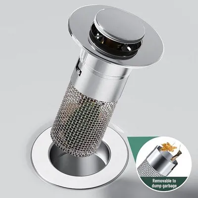 Obrázok produktu pre Nerezová zátka na odtok 34–40 mm pre kuchynské drez