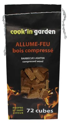 Produktbild von Anzündwürfel Feueranzünder Grillanzünder - 72 Stück - Holz und Pflanzenwachs - Geruchlos - Für Grill und Kamin