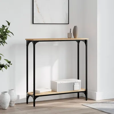 Produktbild von （Robust Möbel）Konsolentisch - modernes Design - Flurtisch/Beistelltisch - Sonoma-Eiche 75x22,5x75cm Holzwerkstoff DE254919 - Konsolentische