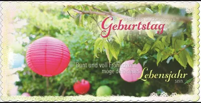 Produktbild von Geburtstag - Glückwunschkarte im Format 10 x 21 cm mit Umschlag