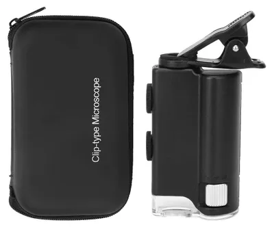 Mikroskop-Linse 60-100x Handlupe für Smartphone mit LED