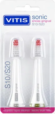 Produktbild von VITIS Sonic Encias-Gigival S10/S20 2er Pack ErsatzbÃ1/4rstenköpfe