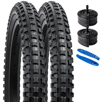 Produktbild von Set aus 2 Mountainbike-Reifen mit Innereifen
