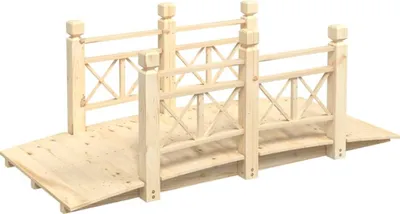 Produktbild von vidaXL Gartenbrücke mit Geländer 150x67x56 cm Massivholz Fichte
