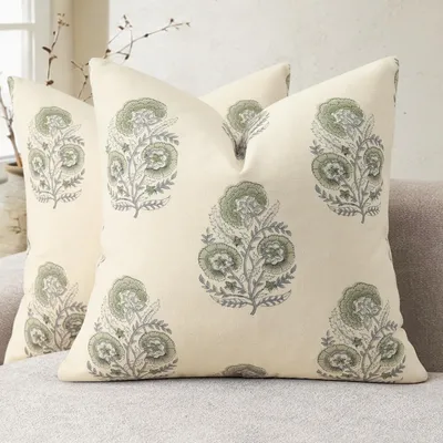 Immagine prodotto di Cuscini decorativi vintage con motivo floreale, 60x60 cm, set di 2