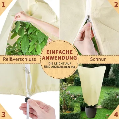 Imagen del producto de Tela protectora para plantas de invierno, resistente al desgarro, de 120x180 cm, para proteger contra las heladas