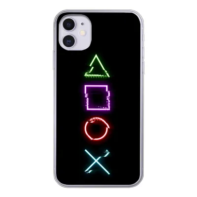 Produktbild von MuchoWow® Handyhülle Schutzhülle Hülle für iPhone 11 Spiele - Controller - Neon Silikon Softcase Handy Hülle - Handytasche