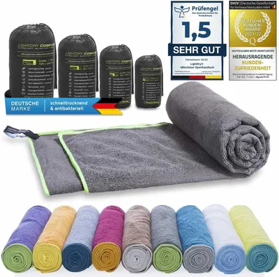 Produktbild von Mikrofaser Handtuch - Dunkelgrau - 40x80cm