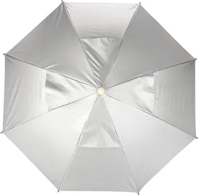 Obrázek produktu pro Sluneční klobouk s volnými rukama – rozkládací slunečník – nastavitelná páska – 8 žeber – průměr 65 cm – lehký – 131 g