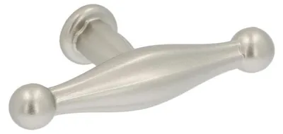 Zdjęcie produktu dla Przycisk do mebli, wykonany z zamaku. Średnica: 67 mm x 32 mm. Kolor: srebrny. Zestaw 6 sztuk