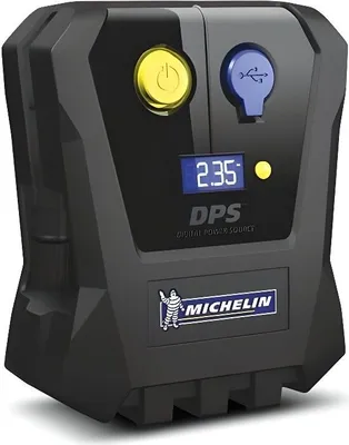 Produktbild von Mini 12V Digital Kompressor MICHELIN, 0.05 bis 3.5 Bar, USB-Anschluss, Digitalanzeige, Inkl. Zubehörfach