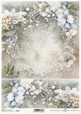Produktbild von ITD Reispapier Decoupage Bastelpapier Serviettentechnik-R2331 Blumen