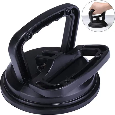 Image de Outil de débosselage de carrosserie avec ventouse et poignée en alliage d'aluminium Noir