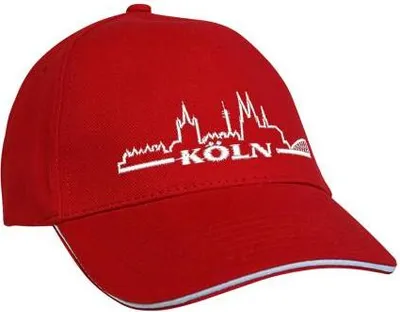 Produktbild von Baseballcap mit Stick - KÖLN GERMANY - 68101 schwarz Color - rot
