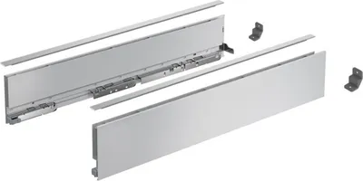 Image de Profilé latéral de tiroir AvanTech YOU, H101mm x L500mm, argent, gauche et droite - HETTICH - 9353340