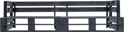 Produktbild von vidaXL Garten-Palettensofa 2-Sitzer Schwarz Holz