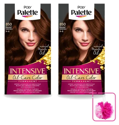 Obrázok produktu pre 2 balenia farby na vlasy Poly Palette, odtieň moka, 850 - 115 ml na balenie - výhodná sada