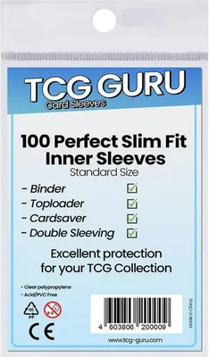 Produktbild von 1x TCG GURU Perfect Size Soft Sleeves (100) + Heartforcards Versandschutz