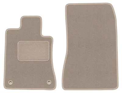 Immagine prodotto di Tappetini anteriori in moquette per BMW 3 E30 1982-1994 (berlina/station wagon) – 2 pezzi, beige, su misura – Wielganizator LUX