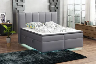 Produktbild von Boxspringbett Schlafzimmerbett ANGEL 180x200cm inkl.Bettkasten/ LED