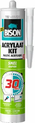Produktbild von Bison Acryl-Dichtstoff Schnell 30 Minuten Weiß Tube 300 ml