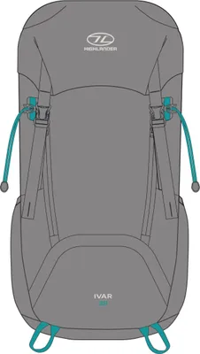 Imagen del producto de Mochila Highlander Ivar, color gris, para mujer, 38 litros