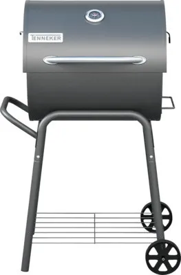Produktbild von Holzkohlegrill TENNEKER Ranger TC-2 mit gusseisernem Grillrost, Warmhalterost und Deckelthermometer
