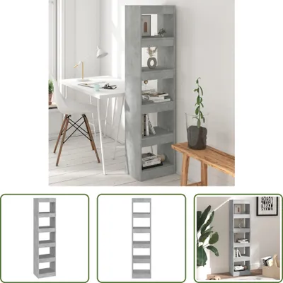 Produktbild von The Living Store Bücherregal/Raumteiler Betongrau 40x30x166 cm