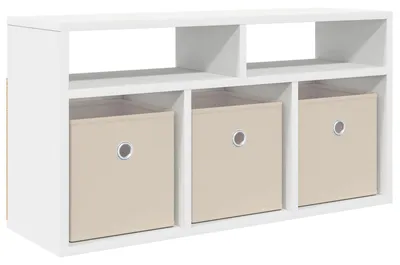 Image de Meuble bas à tiroirs vidaXL, blanc, 72 x 22,5 x 38 cm