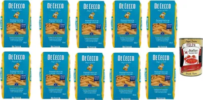 Produktbild von De Cecco Pennoni Lisci N°38, 100% Italienisch Pasta Nudeln 10x 500g + Italian Gourmet Polpa 400g