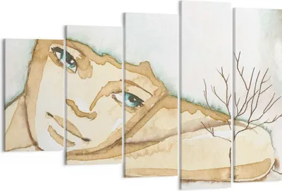 Produktbild von Bild auf Leinwand - Leinwandbild - Gesicht Dame Fantasie Grafik - 150x100cm - Wand Bild - Wanddeko - Leinwanddruck - Bilder - Kunstdruck - Wanddekoration - Leinwand bilder - Wandkunst - EG150x100-3175