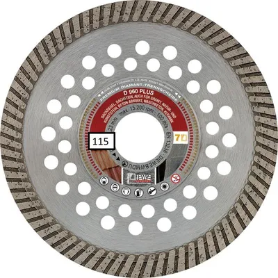 Produktbild von DIEWE Diamantscheibe Trennscheibe D 960 Plus 115x22,23mm 81133 Basalt