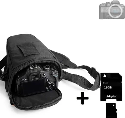 Produktbild von K-S-Trade Schultertasche kompatibel mit Canon EOS R10 Colt Kameratasche für Systemkameras DSLR DSLM SLR, Bridge etc., + 16GB Speicherkarte