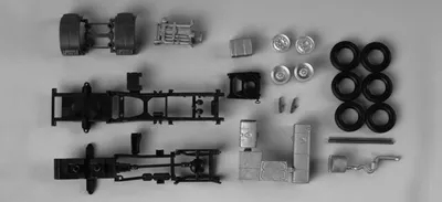 Produktbild von 2er Set Fahrgestell DAF XF 105 - Im Bausatz, HER082716, Maßstab1/87, HERPA