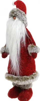 Produktbild von Weihnachtsmann Figur stehend, traditionelle Weihnachtsdeko, rot-weiß, Filz & Kunstfell, H41cm