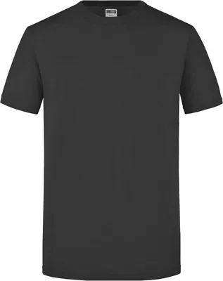 Produktbild von Men's Slim Fit-T Figurbetontes Rundhals-T-Shirt graphite, Gr. XXL