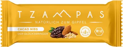 Produktbild von TZAMPAS Cacao Nibs – Clean Eating Energieriegel 40g