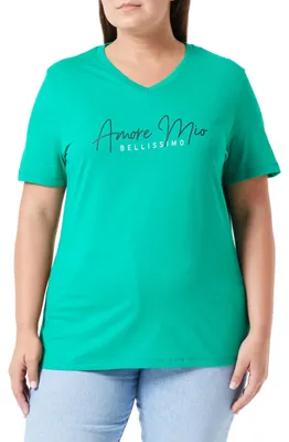 Productafbeelding van Cross Jeans dames T-shirt, model 56040, kleur: tuin groen, maat: Large