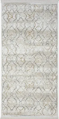 Produktbild von MY-RUG Teppich,Nikolai, 150x80, Kurzflor-Teppich, creme weiß, weich, gemütlich, mit schönem Muster, flachgewebt, rechteckig