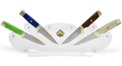 Image de PUMA porte-couteaux acrylique pour 4 couteaux (sans couteaux)