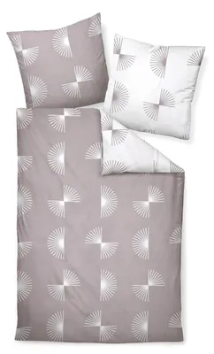 Produktbild von Janine Mako-Satin Bettwäsche 3 teilig Bettbezug200 x 200 cm Kopfkissenbezug 80 x 80 cm J. D. 87073-07-620 taupe