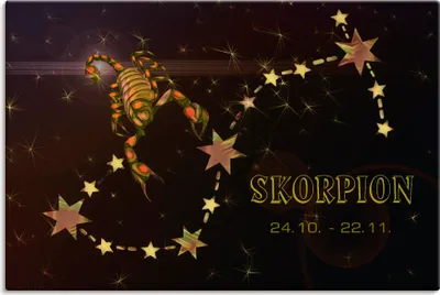Produktbild von ARTland Leinwandbild Sternzeichen - Skorpion Größe: 30x20 cm