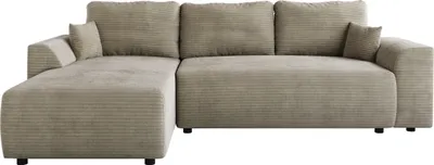 Produktbild von BroMARKT Ecksofa mit Schlaffunktion L-Form Romeo Beige